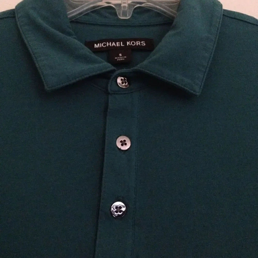 Michael Kors teal polo shirt S‎